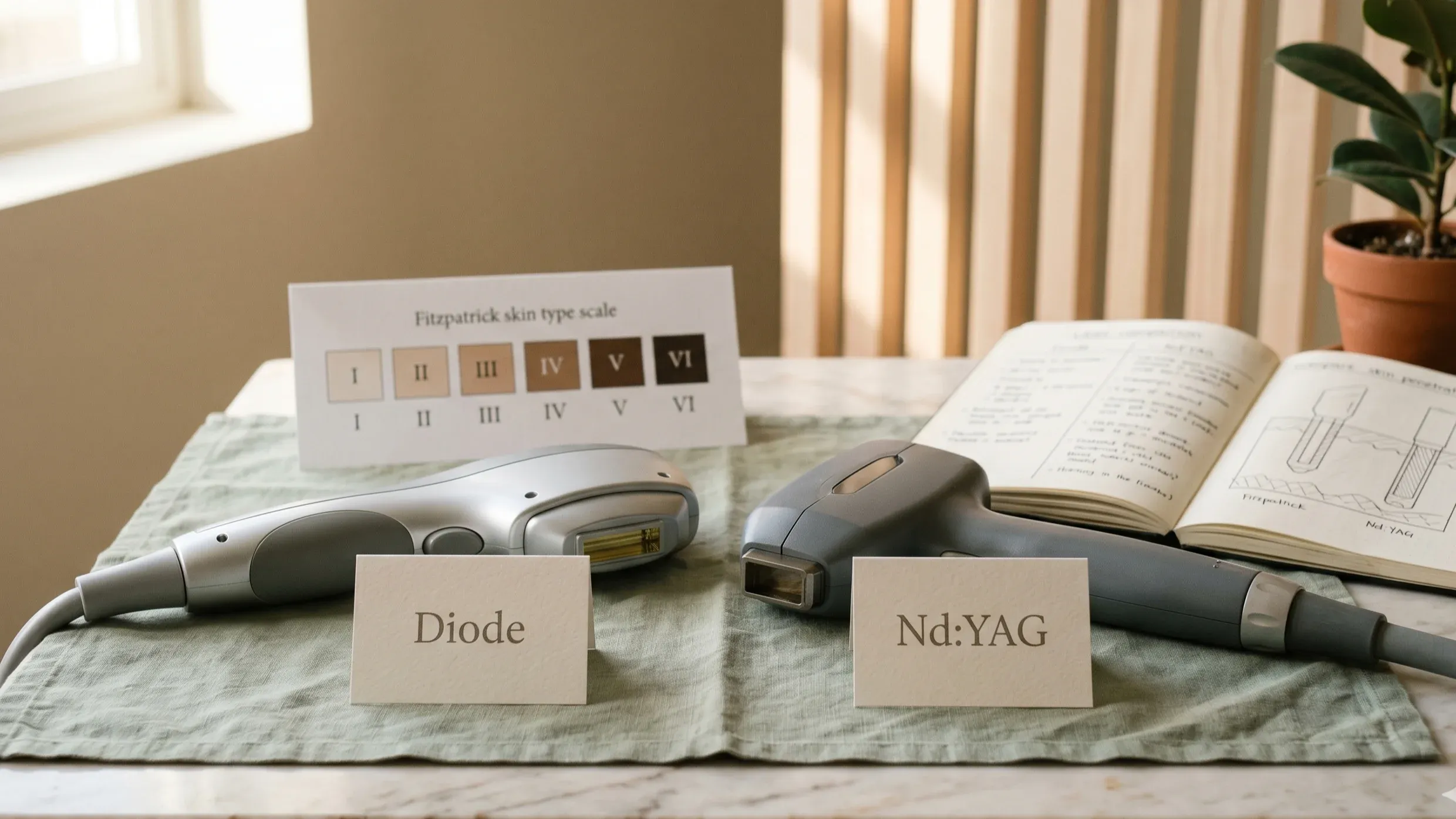 Illustration accompanying Diode vs Nd:YAG for hair reduction: questions beyond the wavelength