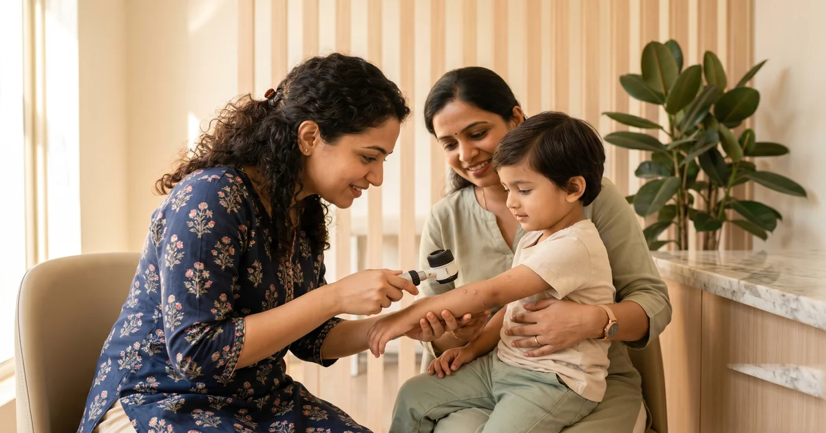 Molluscum contagiosum — viral skin bumps in children and adults at SkinWise Clinic, Bengaluru.